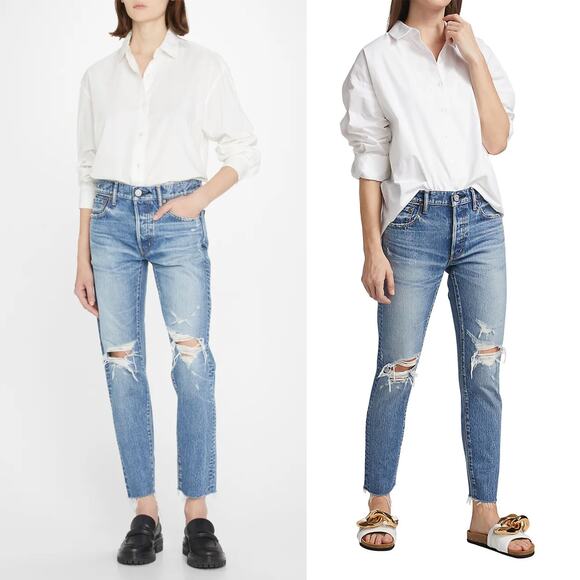 MOUSSY VINTAGE Visalia Tapered Distressed Jean Size 25 - Picture 1 of 15